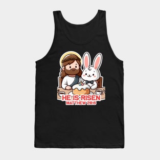 Matthew 28:6 He Is Risen Tank Top